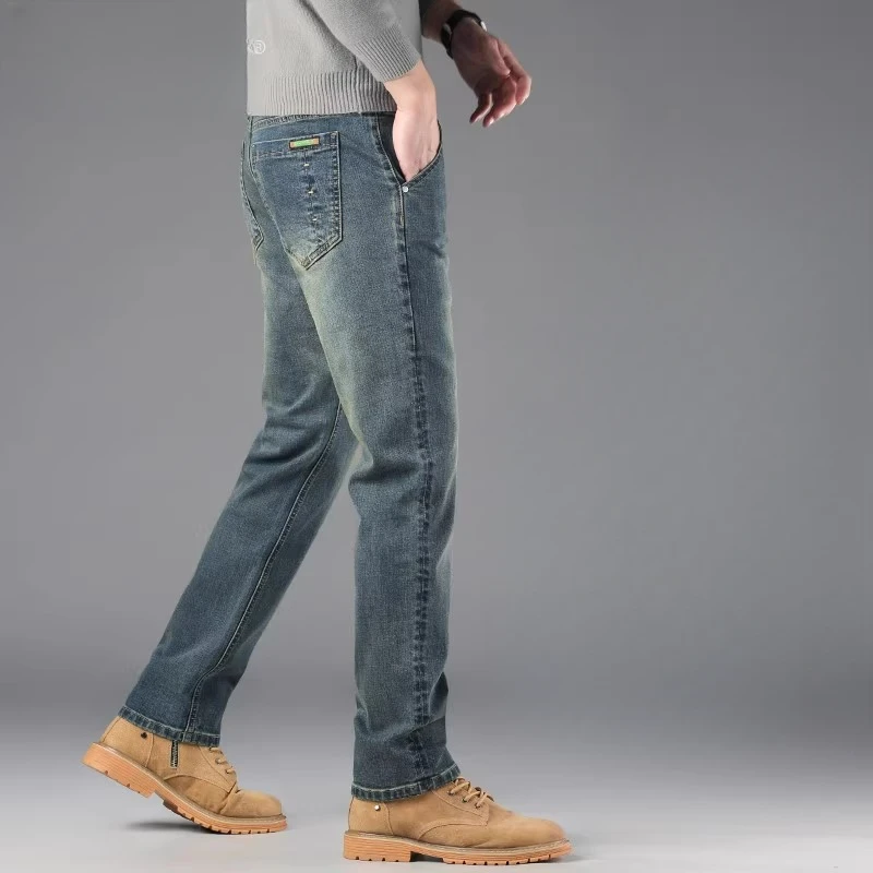 博利凯葆碟夏季薄新款男士美式高级感直筒宽松潮牌复古风牛仔裤