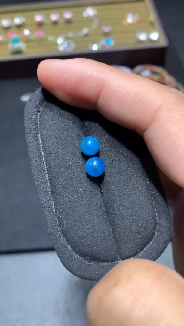 未镶嵌磷灰石耳饰E60【多样性发其一】