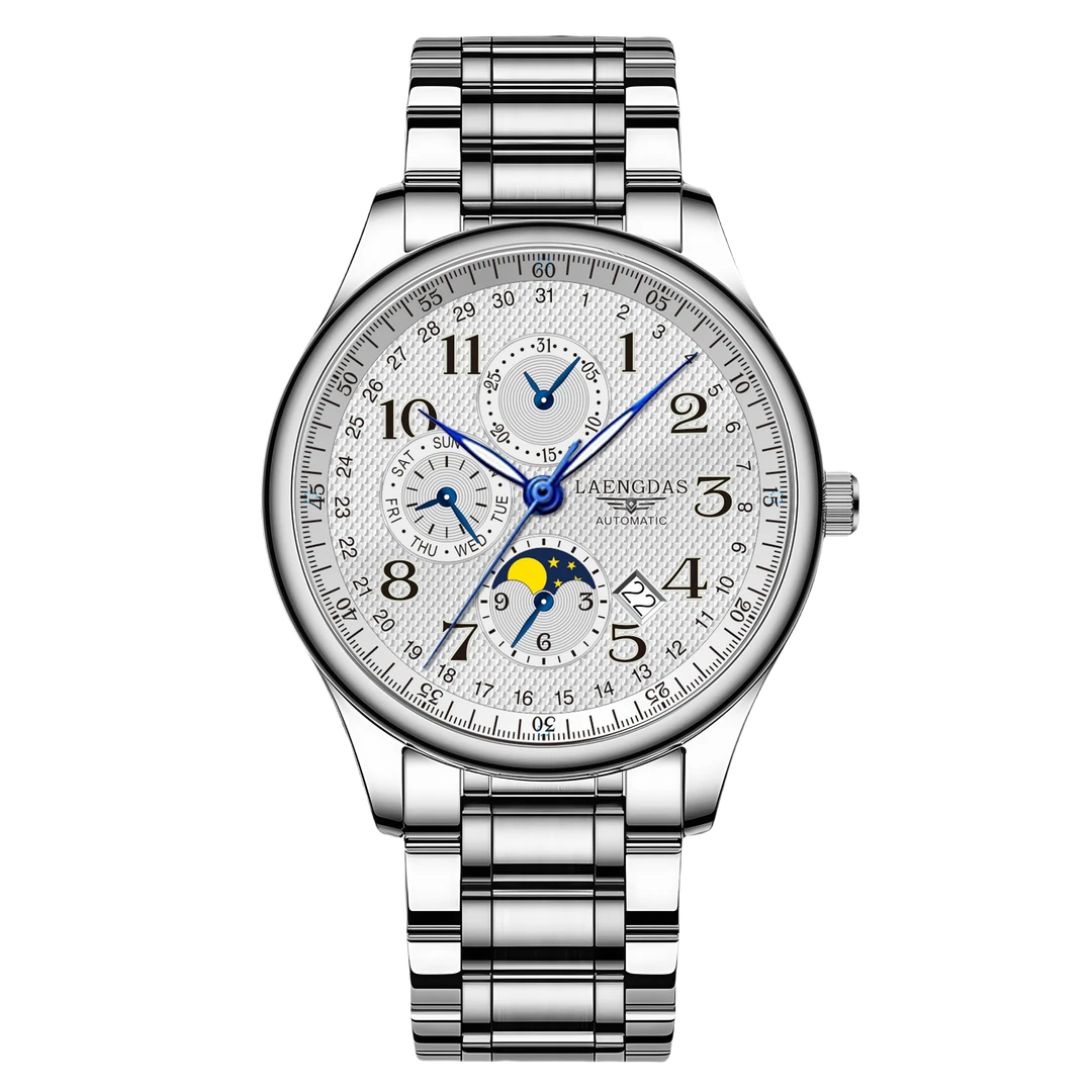 【正品直发】全新未拆封/高端八针月相系列/全自动夜光防水腕表SY15