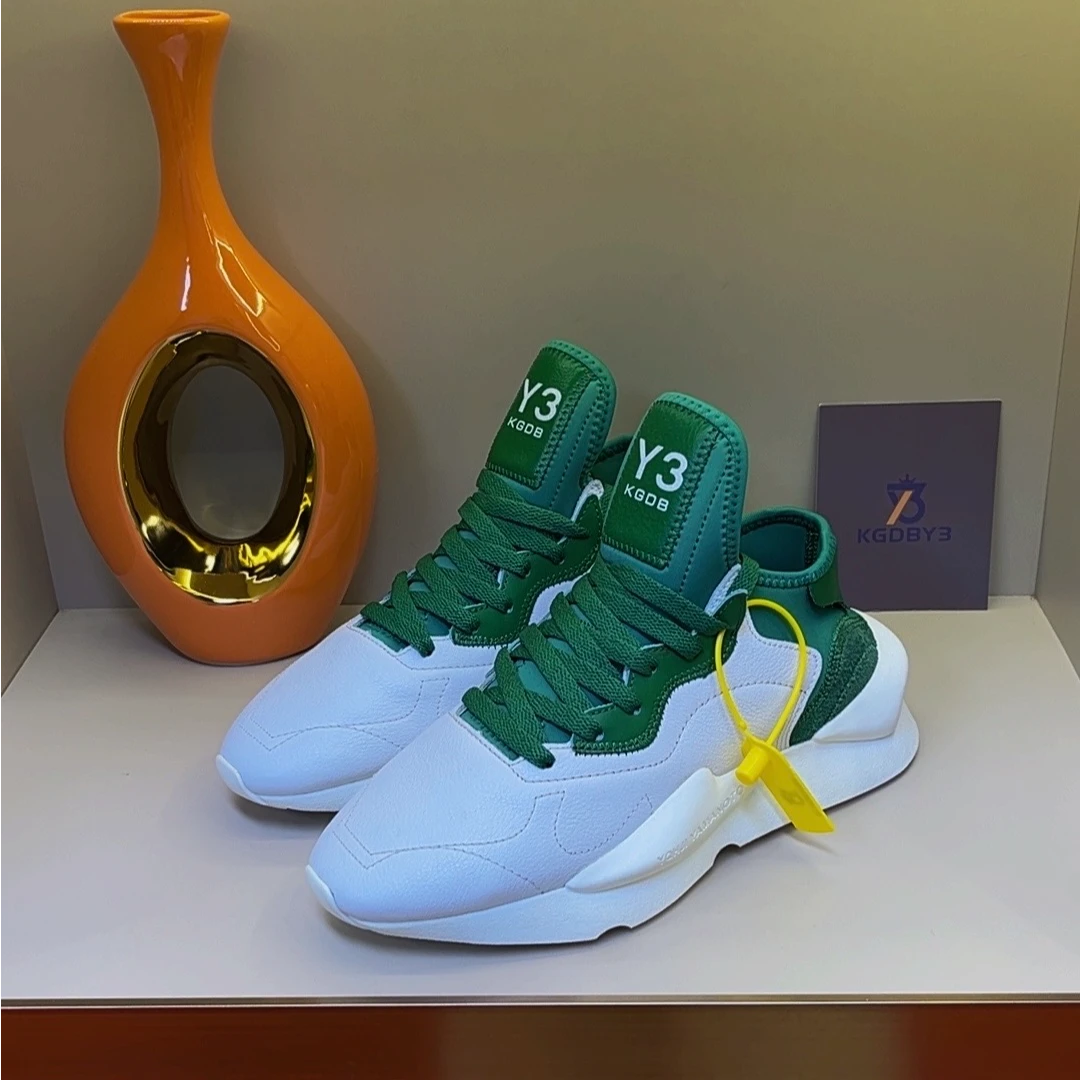 白绿尾小众设计KGDBY3经典时尚休闲透气皮面白武士男鞋女鞋百搭