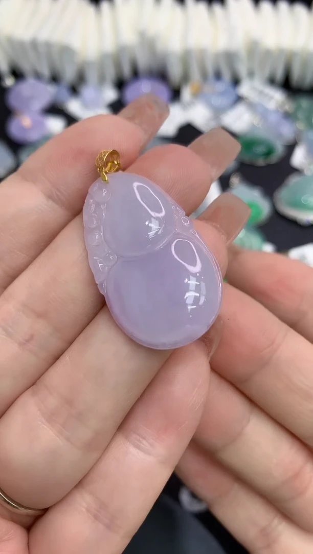 吊坠(不含链)18K金镶嵌翡翠1111111111111