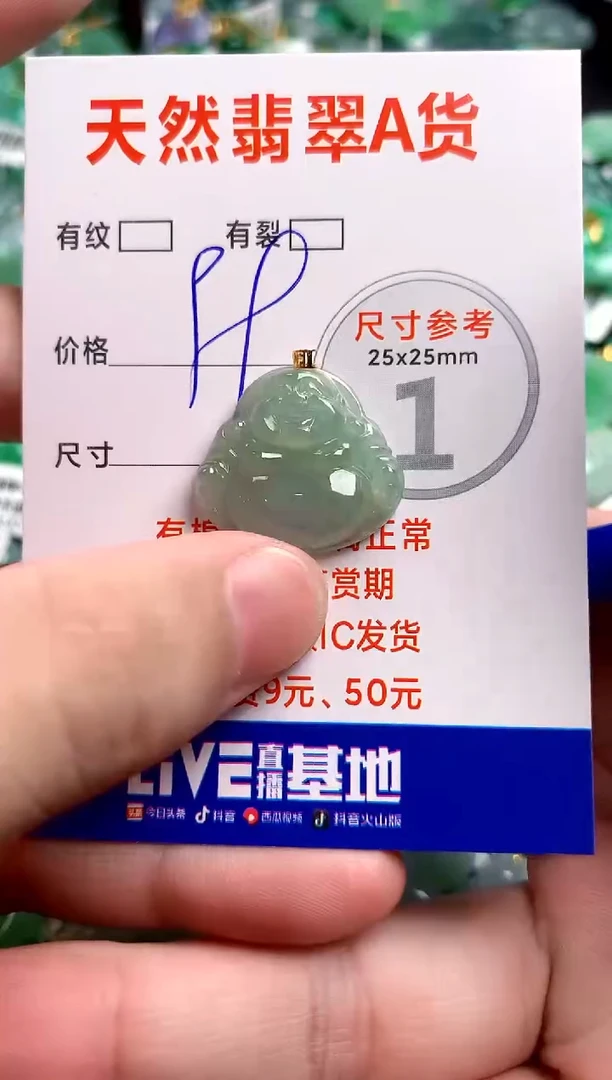 翡翠18K金镶嵌颈饰23000417
