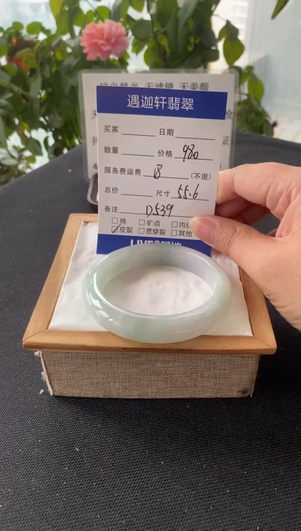 未镶嵌手镯翡翠55.5圈口D539编码