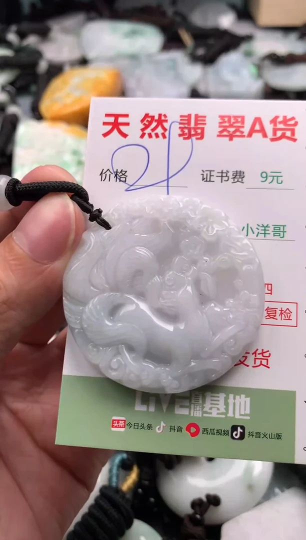 翡翠未镶嵌吊坠(不含链)1