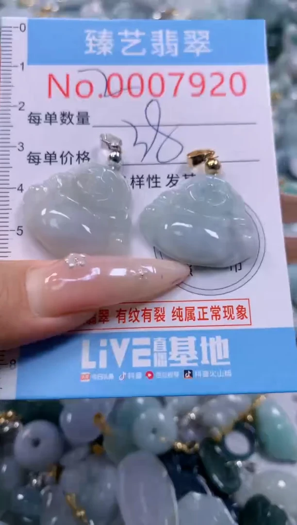 翡翠未镶嵌颈饰含绳007920