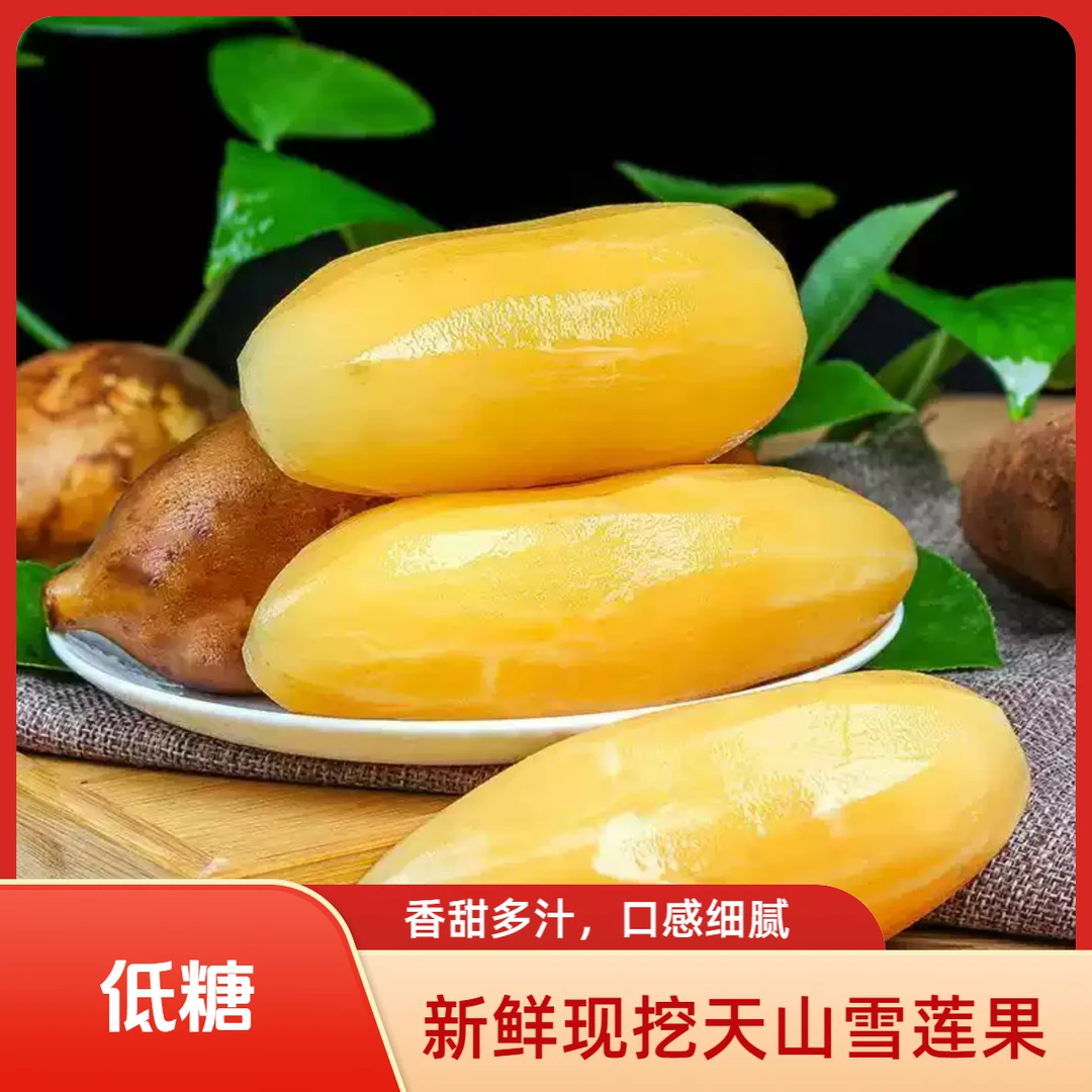 云南天山雪莲果现挖新鲜应季水果黄心清甜脆爽多汁