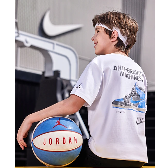 AIR JORDAN儿童夏季新品男童装圆领短袖T恤JDB-TE-C737