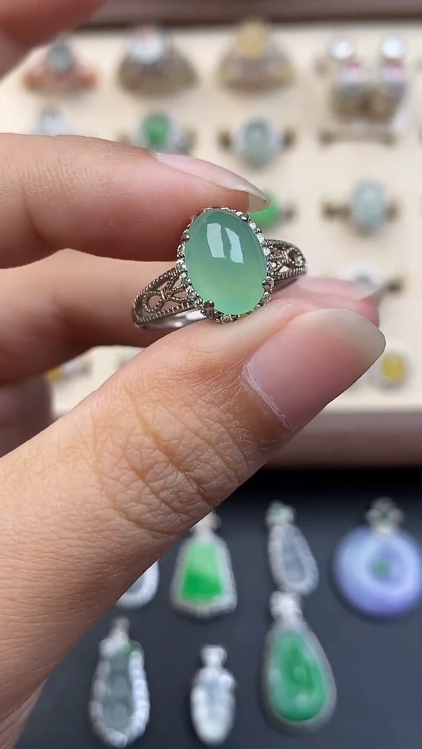 银S925镶嵌定制翡翠6078070