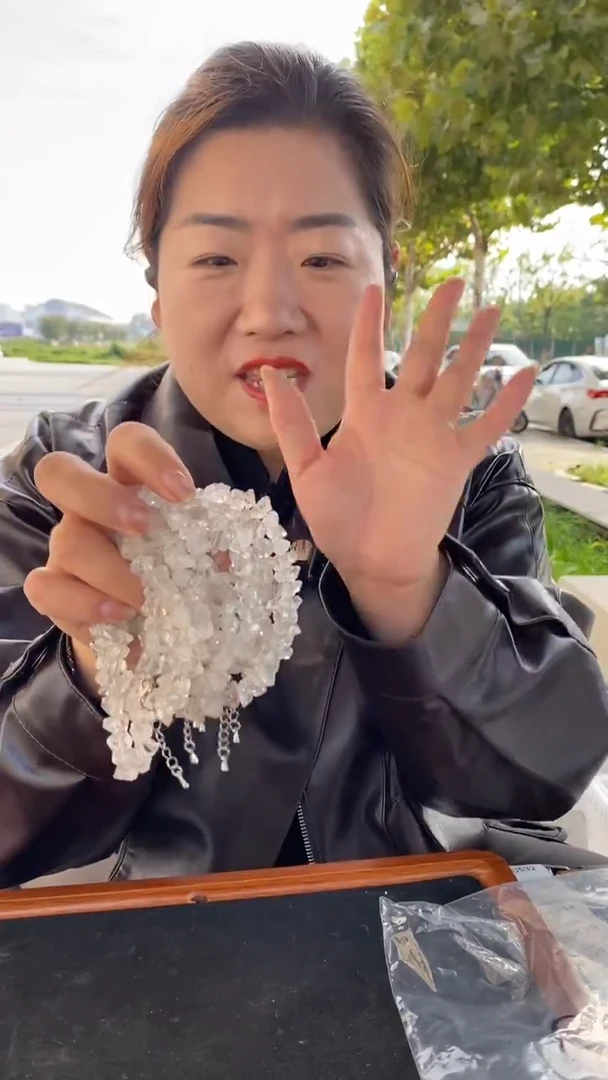 未镶嵌珠宝半成品水晶闪灵手串D342多样性发其一20-22g