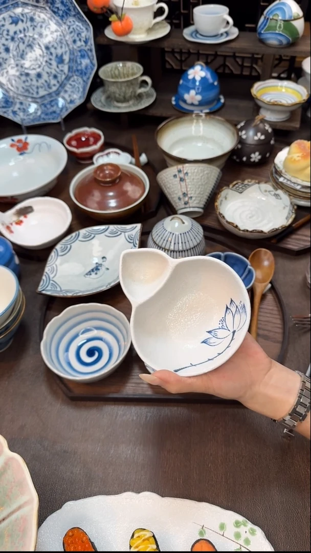 瓷新粉福利（雪莲）葫芦碗（微瑕）