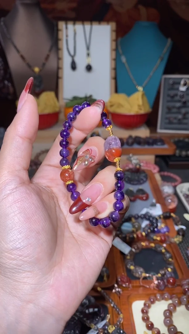 【闪购商品】水晶DIY手串未镶嵌超七红极光貔貅
