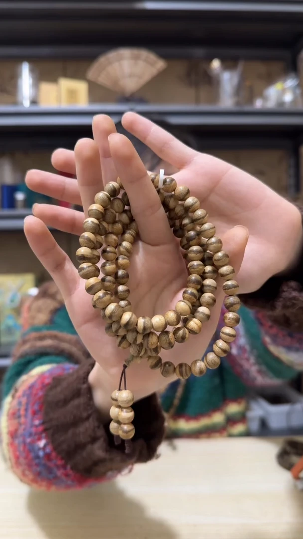 【闪购商品】沉香手串马泥涝野料多圈手串多样性发一条卡8