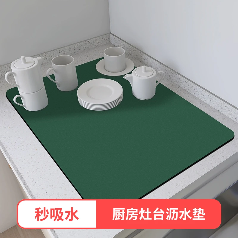 【秒吸水】【真防滑】吸水垫厨房台面沥水垫杯子碗盘茶台洗手台隔热垫