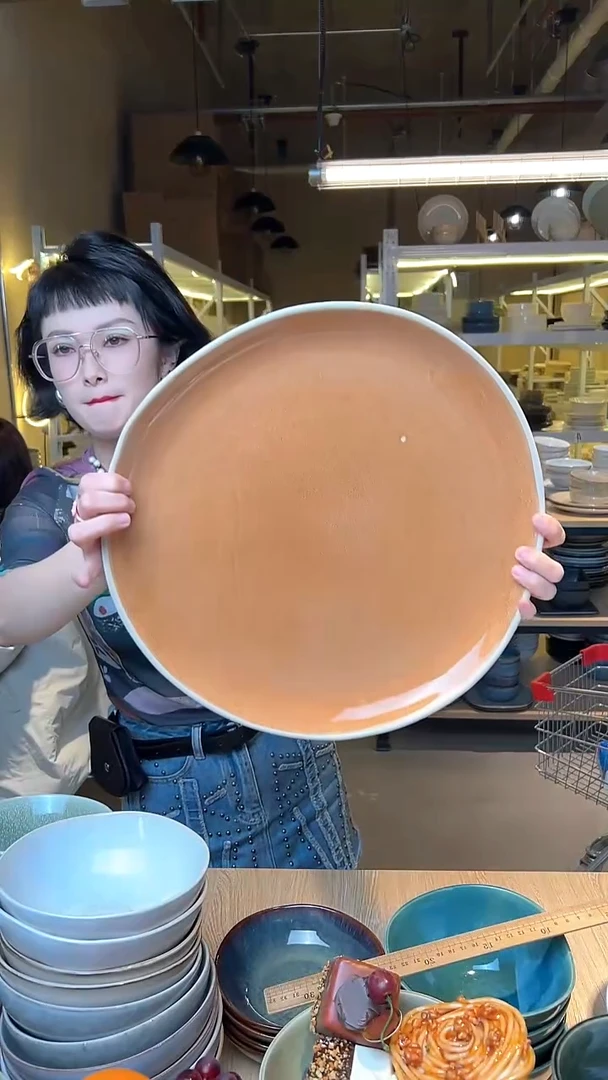 瓷92外贸尾货高温釉下彩陶瓷餐具默认微瑕