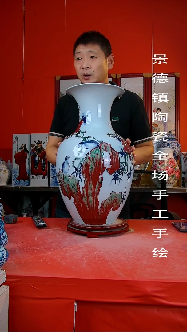 摆件手景德镇陶瓷 全场手工绘13