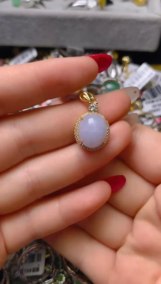 银S925镶嵌戒指翡翠百内无证书