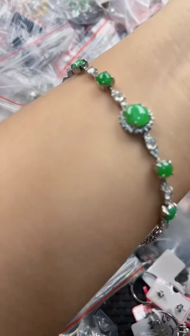 银S925镶嵌戒指翡翠999   6