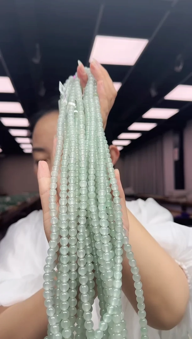 项链未镶嵌石英质玉珠链 随机发货 多样性发其一