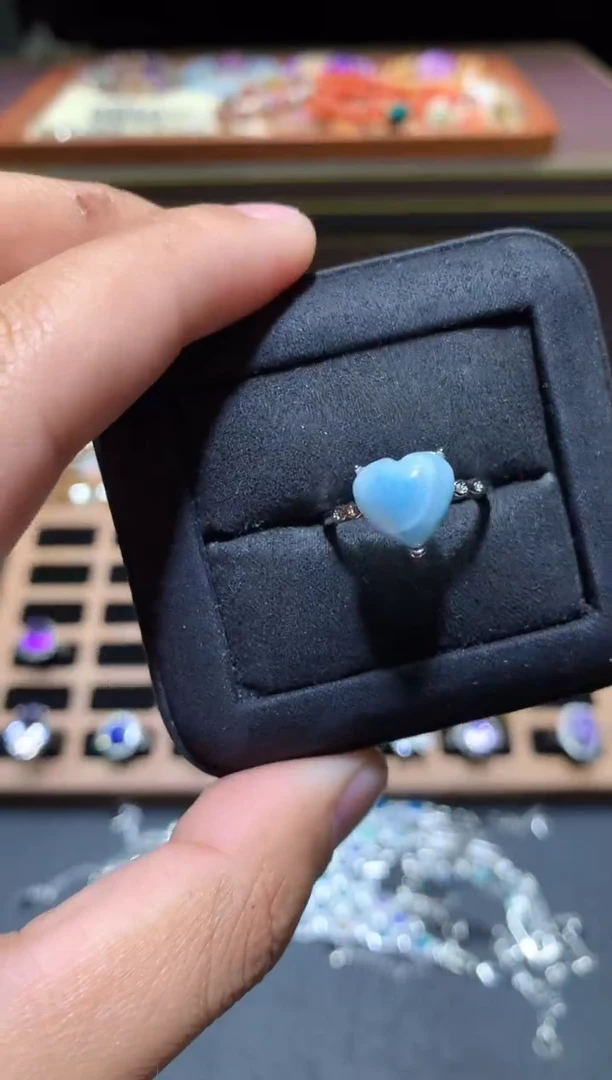 【闪购商品】针钠钙石（海纹石）戒指未镶嵌P119