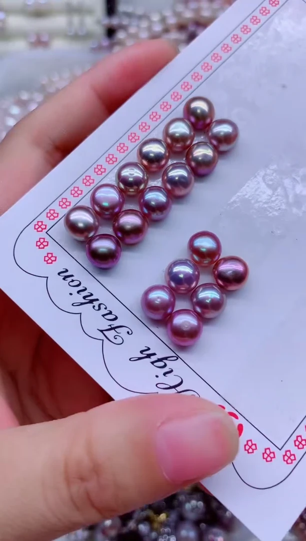 银S925镶嵌淡水珍珠耳钉多样性发其一，非无暇