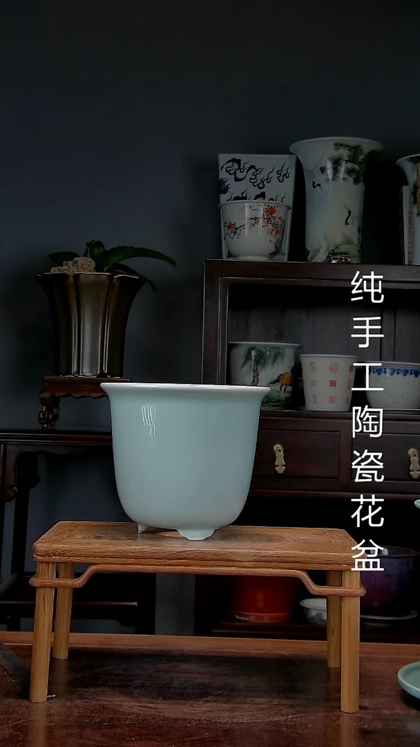 景德镇手工陶瓷花盆