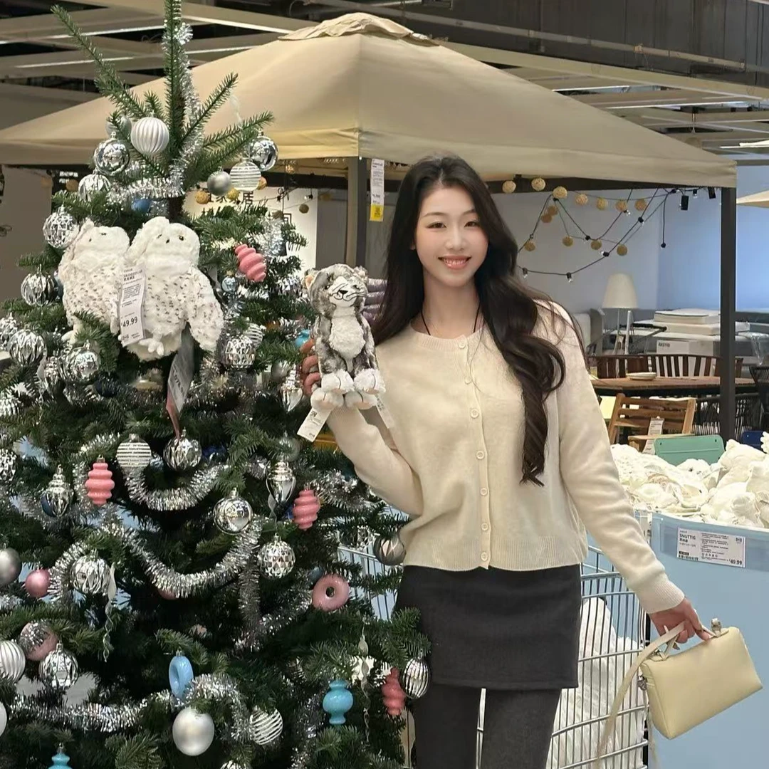 匡斯慵懒感羊毛针织开衫