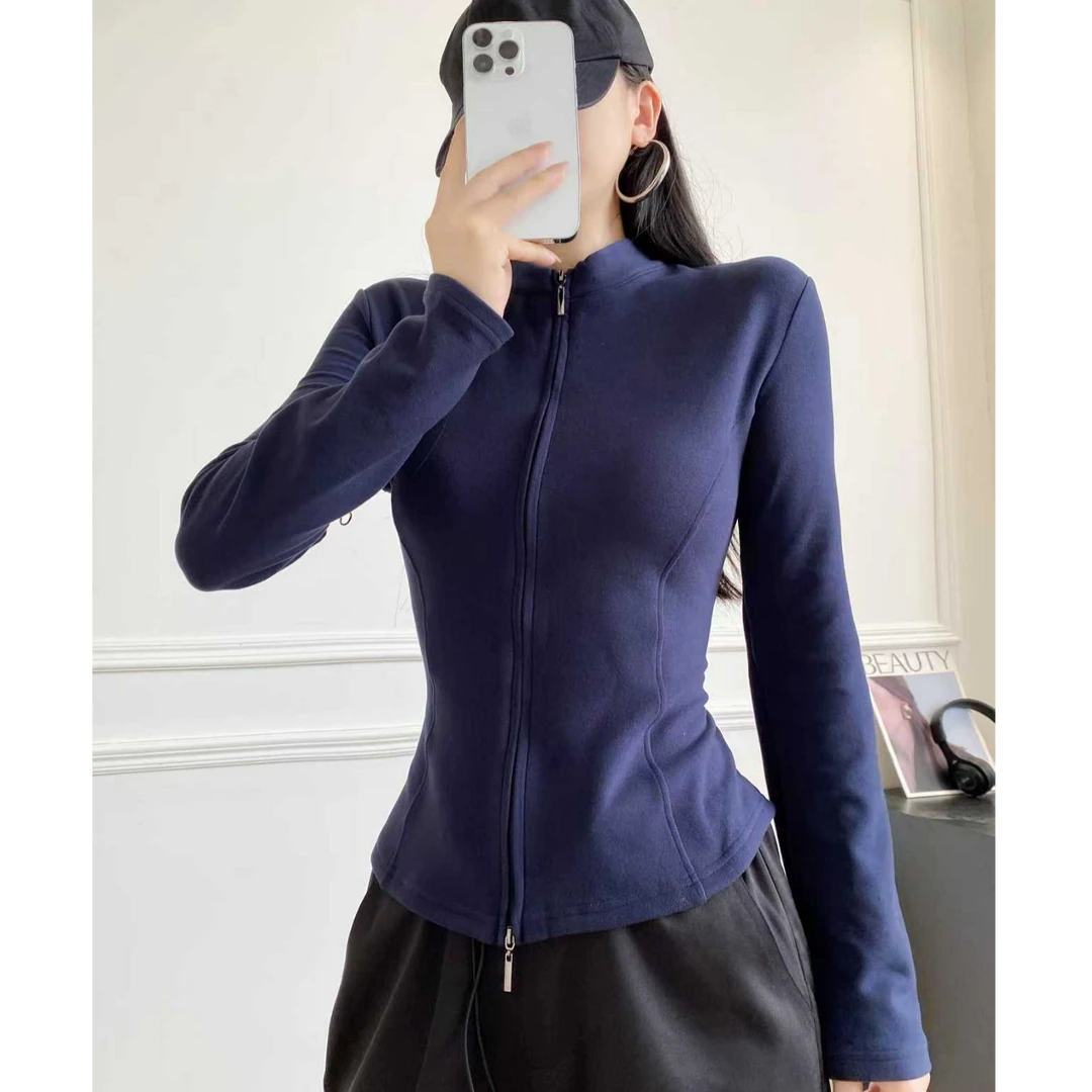 秋上新~立体收腰！小蛮腰拉链外套！