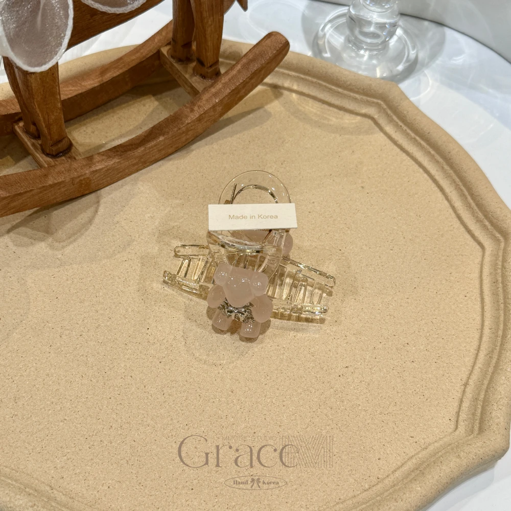 「梵克系列-梦幻熊」韩国25春夏大抓夹鲨鱼夹后盘发夹