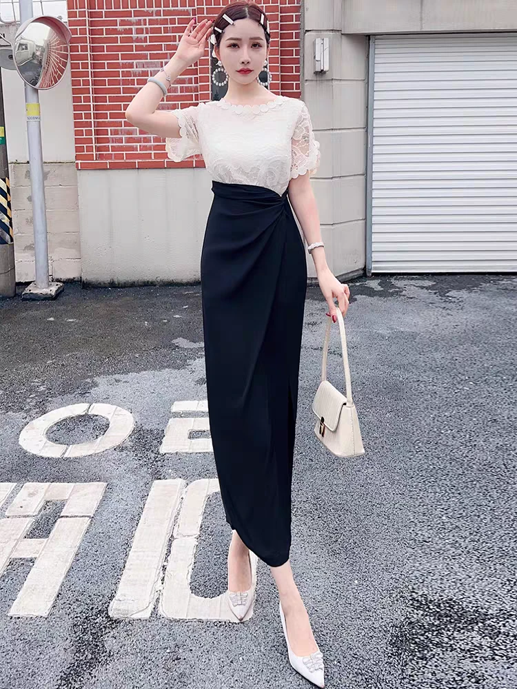 61538-A-7-1-2   新款气质洋气遮肉显瘦修身连衣裙夏季轻奢高级感