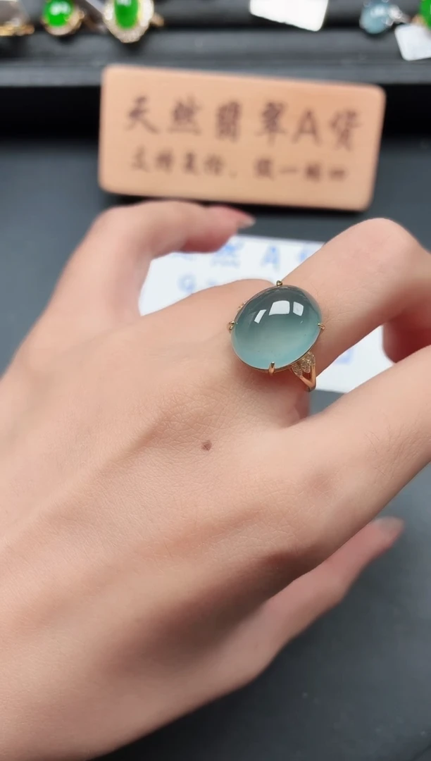 银S925镶嵌戒指翡翠1111111