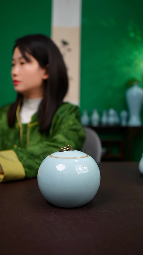 天青圆茶叶罐不完美 简装