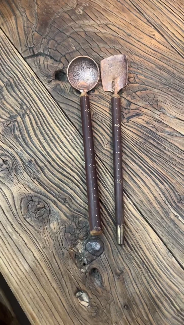 木（非红木类）铜勺铜铲