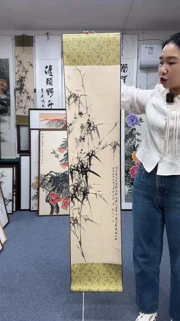 国画30*142卷轴京东包邮手绘