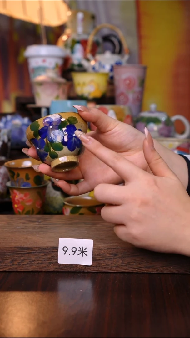 杯子陶泥垚手作 景德镇手工手绘陶瓷器物