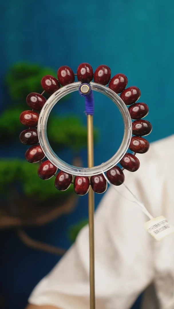 木大**！本降真香红降花梨公1.5算盘珠-手串