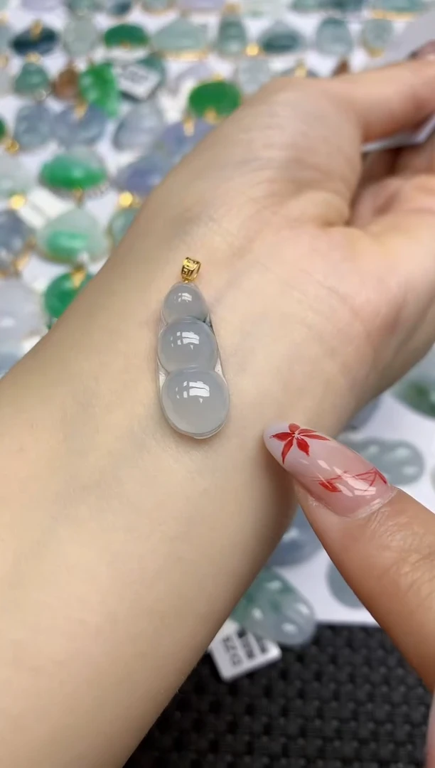 【闪购商品】翡翠颈饰18K金镶嵌天然翡翠A货