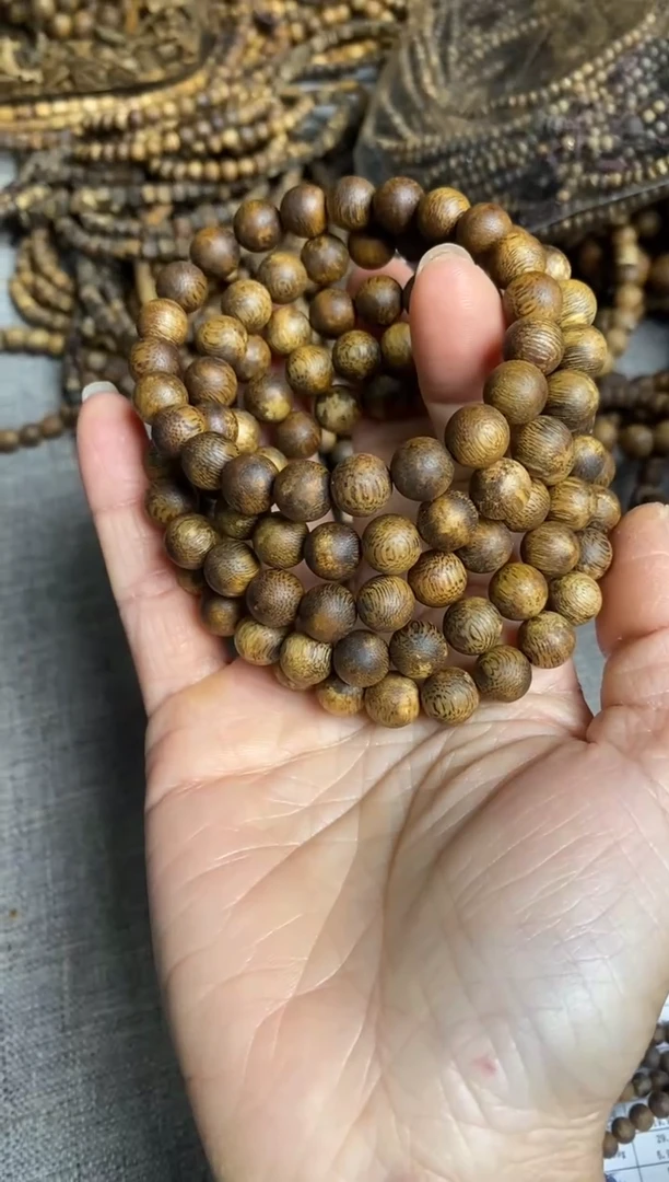 沉香手串千里香老料09圆珠单圈手串6+多样性发一