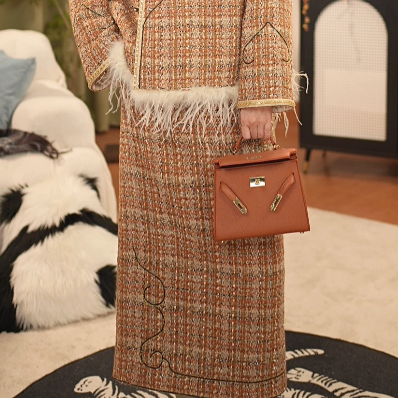 【贺贺专属】中国风时尚小香风日常百搭半身裙JD7235-2