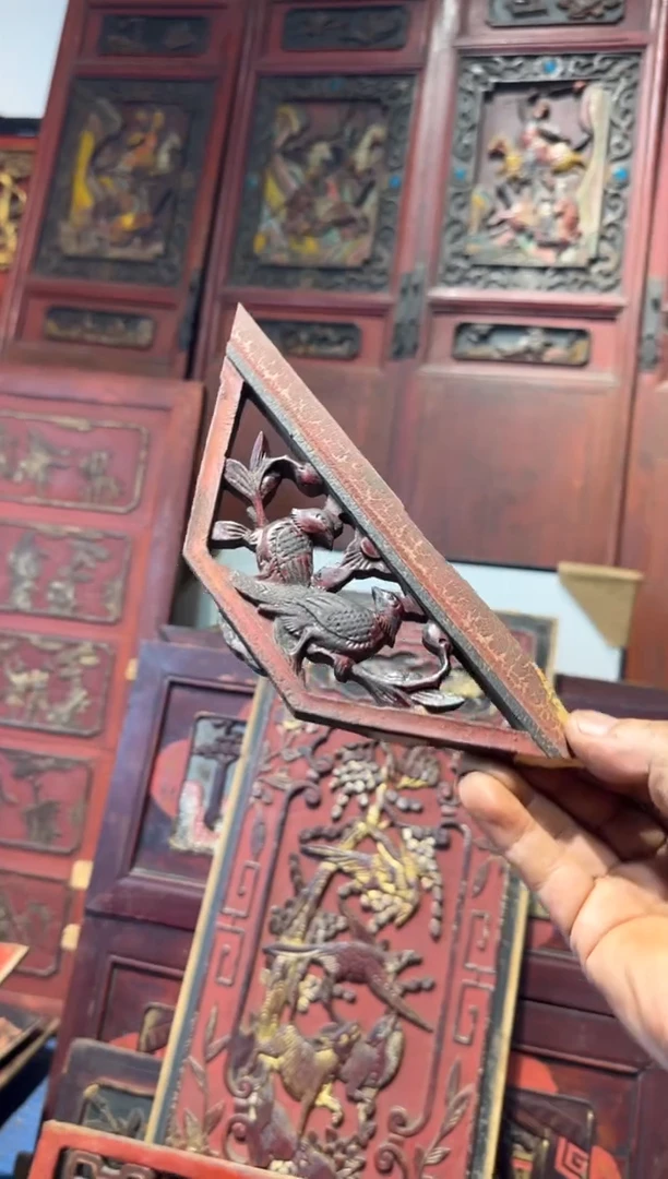 香榧木朝*兰老木雕老物件