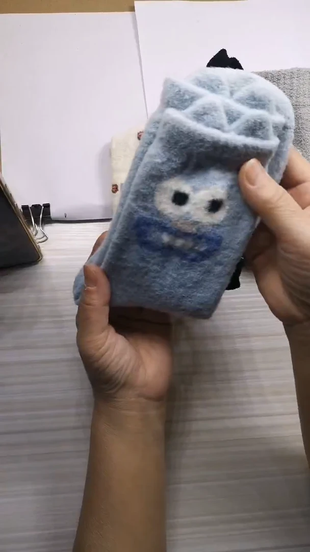 棉珊瑚绒女睡眠袜5双