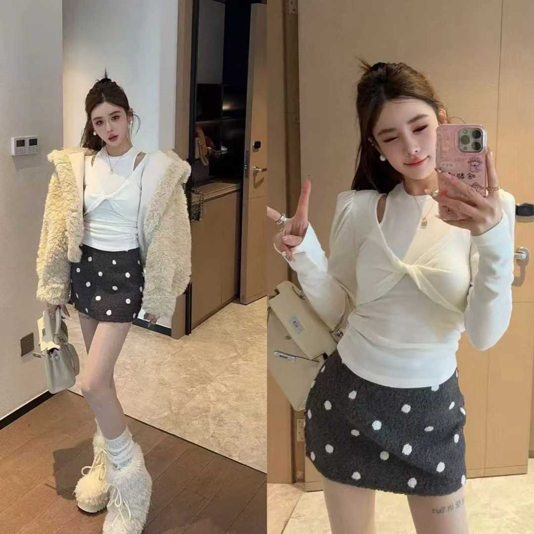 米娜家【甜心回归】泡菜订制米色羔羔毛连帽外套