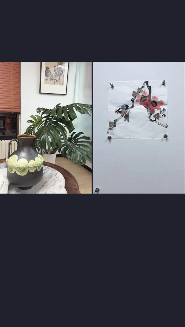 书法云先生小画两朵花