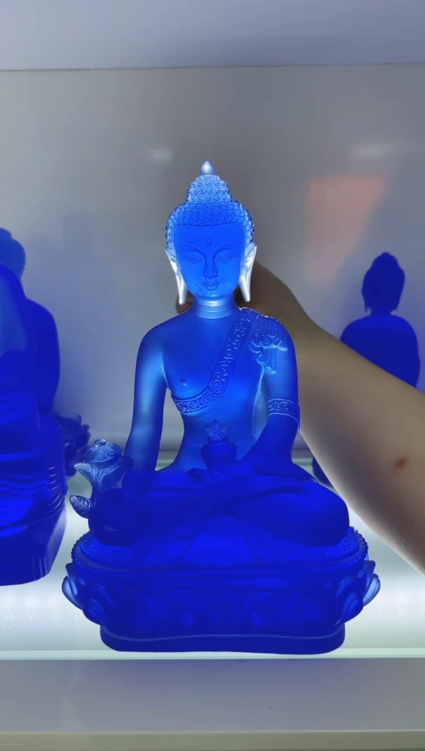 手工艺品琉璃c****c古法琉璃22.5cm药师佛