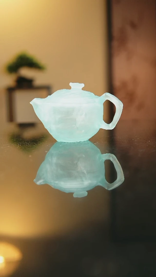用****7水晶壶淡绿色微瑕