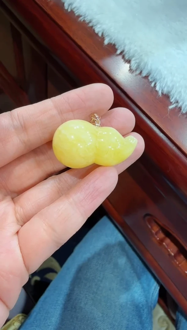 【闪购商品】蜜蜡颈饰18K金镶嵌蜜蜡 颈饰