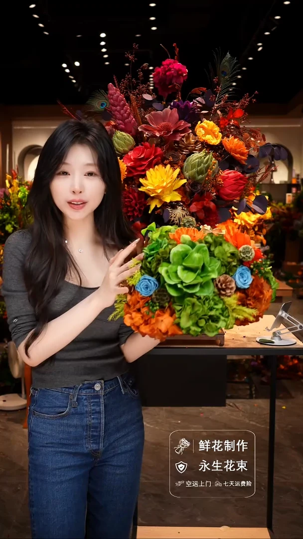 手工艺品琉璃手工花器花束空运包邮送货上门-以图片为准