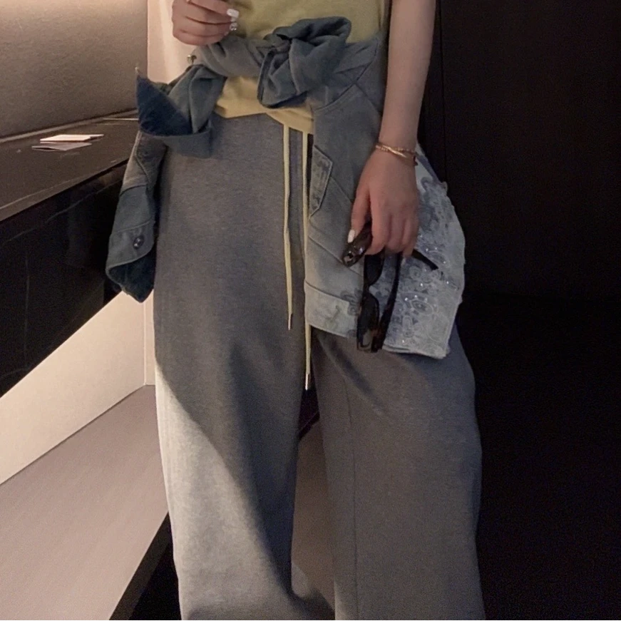 FANYE 2025春夏新款设计感百搭拼接双色卫裤休闲裤25132