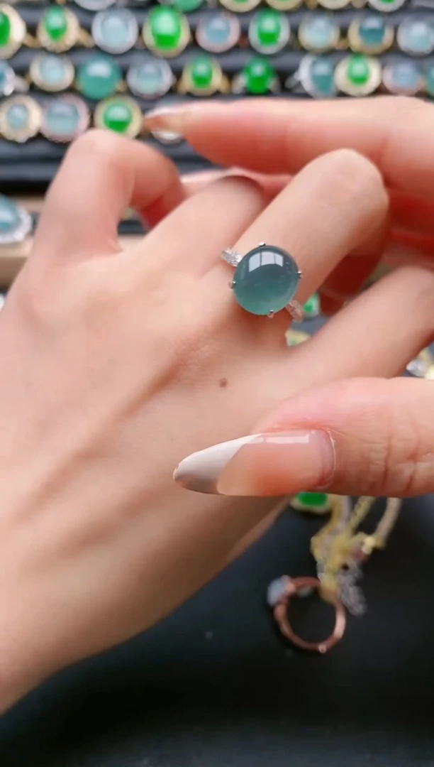 【闪购商品】翡翠戒指银S925镶嵌111111