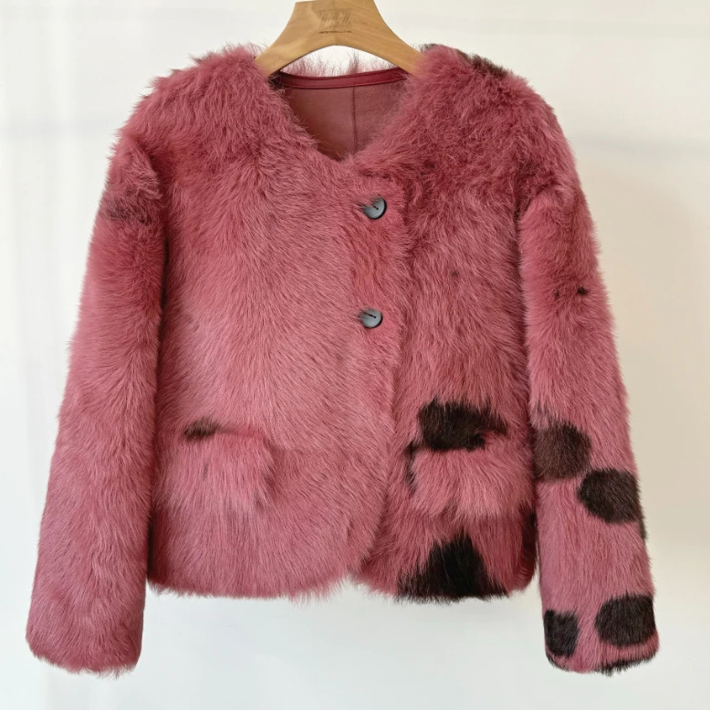 Qixiaoyao 新款托斯卡纳皮毛一体外套#QXYNX24130