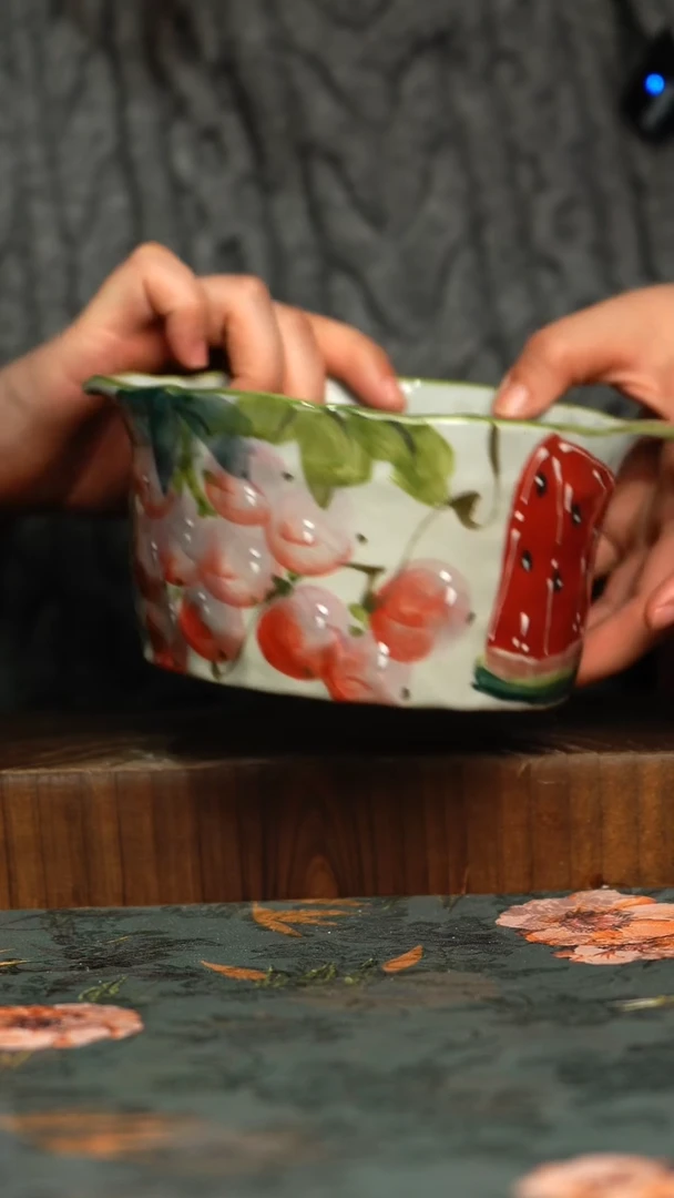 杯釉下彩手工手绘同款陶器